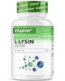 L-Lysin 2000, 360 Tabletten, 2000 mg pro Tagesportion, Vegan, L-Lysine Aminosäure