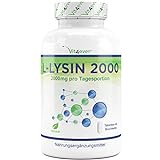 L-Lysin 2000, 160 Tabletten, 2000mg pro Tagesportion, Vegan, L-Lysine Aminosäure