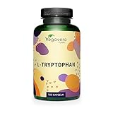 L-Tryptophan 500 mg | 120 Kapseln | aus pflanzlicher Fermentation | 99,6% rein | Leistung - Laune - Schlaf | 4 Monatsvorrat | Vegan - frei von Gelatine | Vegavero: from Nature - with Passion - for You!