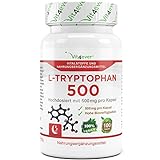 L-Tryptophan 500, 500mg pro Kapsel, 100 Kapseln, Aminosäure, Vegane Kapseln, Hochdosiert, Motivation & Schlaf Support, Vit4ever