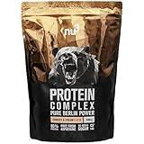 nu3 Protein Complex | Cookies & Cream Geschmack | 1kg Proteinpulver | Whey, Milch, Ei Mehrkomponenten 3K Protein | BCAA