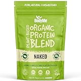 BodyMe Bio Vegan Protein Pulver Mischung | Naked Natürliche | 1Kg | UNGESÜßT mit 3 Pflanze Proteine