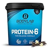 Bodylab24 Protein-6 Geschmack: Vanille, Mehrkomponenten Protein, 6 hochwertige Eiweißquellen, 2000g Box