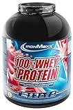 IronMaxx 100% Whey Protein / Proteinpulver auf Wasserbasis / Eiweißpulver für Proteinshake mit Himbeer Geschmack / 1 x 2,35 kg Dose