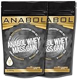 ANABOL WHEY MASS GAIN Cappuccino 4KG | für HARDGAINER Muskelaufbau | Kohlenhydrat-Mix aus Whey-Protein mit extra Aminosäuren BCAA | Glutamin