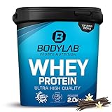 Bodylab24 Whey Protein Eiweißpulver, Geschmack: Vanille, hochwertiges Proteinpulver, Low Carb, 2000g