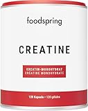 foodspring Creatine Kapseln, 120 Stück, reines Creatin Monohydrat, Kraft und Ausdauer, Hergestellt in Deutschland