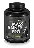 GymPro Weight Gainer Professional mit Protein, Kohlenhydrate (Maltodextrin, Dextrose), Aminosäuren + Kreatin (Erdbeere, 2500g)