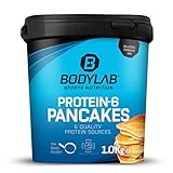 Bodylab24 Protein Pancake Mix, Geschmack: Banane, Low Carb Backmischung, Eiweiß Pfannkuchen, wenig Fett, 1 kg