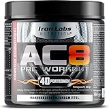AC8 Xtreme | HARDCORE Pre-Workout Nahrungsergänzungsmittel | MAXIMUM STRENGTH, 20-40 Portionen | 300 g (Frucht-Punsch)