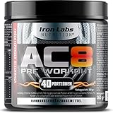 AC8 Xtreme | HARDCORE Pre-Workout Nahrungsergänzungsmittel | MAXIMUM STRENGTH, 20-40 Portionen | 300 g (Frucht-Punsch)