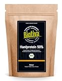 Hanfprotein Pulver 50% (Bio, 1kg) - 1000g Bio Hanfproteinpulver - vegan - 50% Proteingehalt - Frei von Gluten, Soja und Laktose - Abgefüllt und kontrolliert in Deutschland (DE-ÖKO-005)