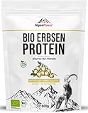 ALPENPOWER | BIO ERBSENPROTEIN | Ohne Zusatzstoffe | 100% reines Erbsenprotein-Isolat | Hochwertiges Eiweiß | Vegan | Vielseitig anwendbar | Low Carb | Organic Pea Protein | 600g