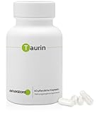 TAURIN * Garantierte Reinheit von über 99 % * 500 mg / 120 pflanzliche Kapseln