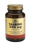 Taurin 500mg, 50 Kapseln, vegan, von Solgar