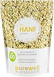 HANF Samen - Bio Protein Superfood - Pflanzliches Hanf Eiweiß - vegan 400g